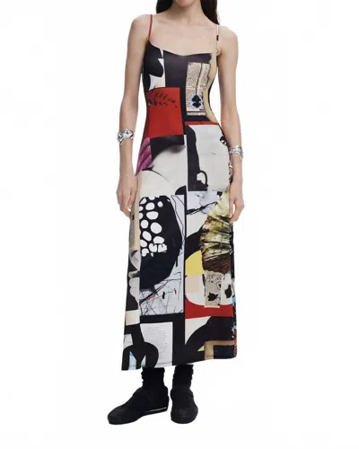 Desigual Maude Scoopneck Midi Dress In Multi