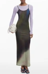 Desigual Maxi Slipdress And Long Sleeve Top Set In Multi