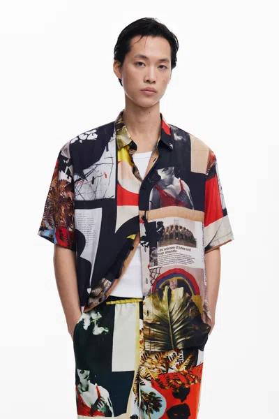 Desigual M.c. Lacroix Collage Shirt In Black