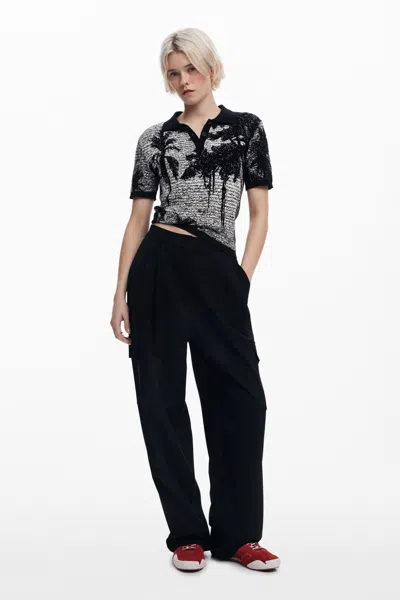 Desigual M.c.lacroix Polo Shirt In Black