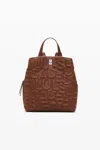 Desigual Medium Backpack With Perforated Letters In Brown