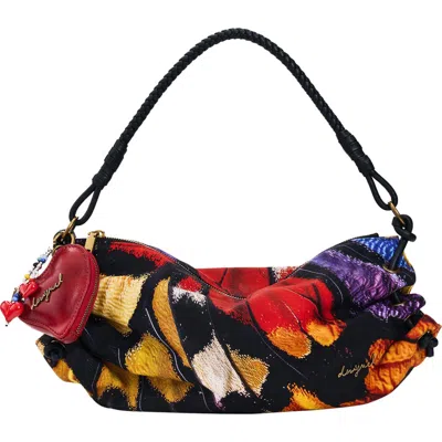 Desigual Medium Butterfly Print Bag In Multi