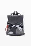 Desigual Medium Denim Backpack Mickey Mouse™ In Gray