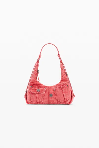 Desigual Medium Denim Shoulder Bag In Red