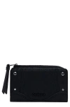 Desigual Medium Embroidered Faux Leather Bifold Wallet In Black