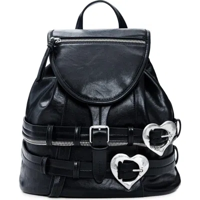 Desigual Medium Faux Leather Backpack In Black
