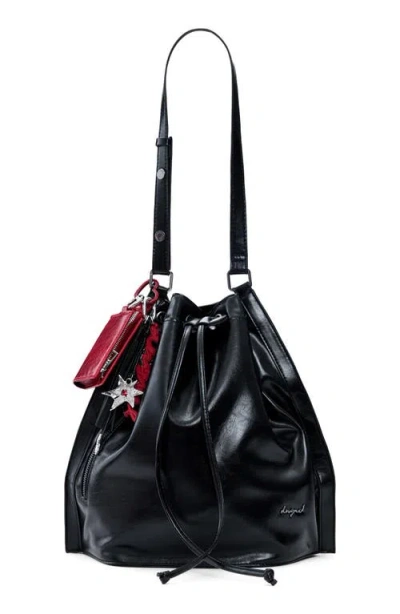 Desigual Medium Faux Leather Backpack In Black