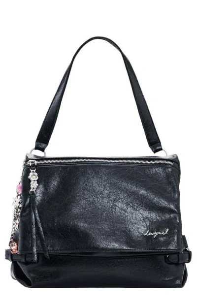 Desigual Medium Faux Leather Backpack In Black