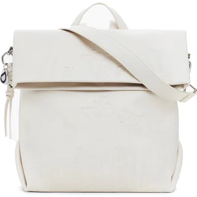 Desigual Medium Faux Leather Backpack In Sand