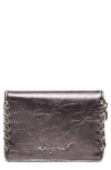 Desigual Medium Faux Leather Wallet In Gray