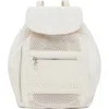 Desigual Medium Fishnet Mesh Backpack In Light Beige