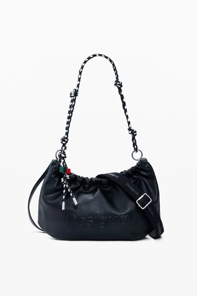 Desigual Medium Logo Bag In Black