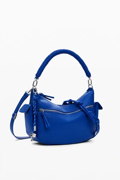 Desigual Medium Logo Bag In Blue