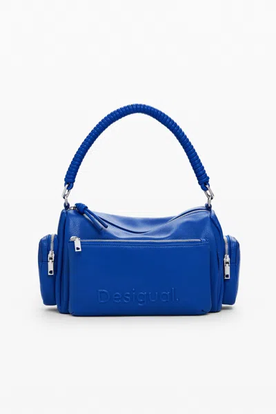 Desigual Medium Logo Bag In Blue