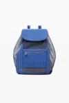 Desigual Medium Mesh Drawstring Backpack In Blue