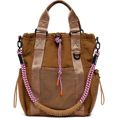Desigual Medium Nylon Backpack In Brown