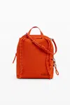 Desigual Medium Padded Sack Backpack In Orange