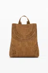 Desigual Medium Perforated Backpack In Brown