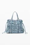 Desigual Medium Ruched Denim Backpack In Blue