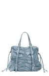 Desigual Medium Ruched Denim Backpack In Blue