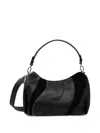 Desigual Medium Waves Panelled Studded Tote Bag In Black