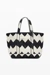 Desigual Medium Zigzag Twill Bag In Black