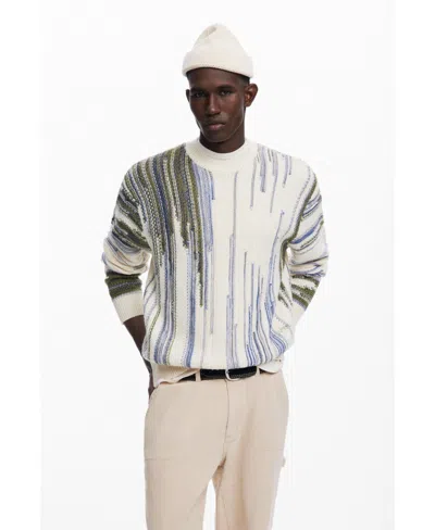 DESIGUAL MEN'S ARTY PRINTED SWEATER