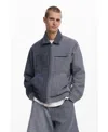 Desigual Men's Structured Striped Jacket In Navy Blue