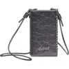Desigual Metallic Faux Leather Crossbody Bag In Silver