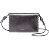 Desigual Metallic Faux Leather Crossbody Bag In Silver