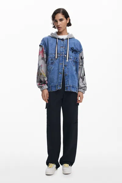 Desigual Mickey Mouse™ Denim Jacket In Blue