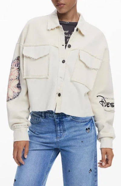 Desigual Mickey Mouse™ Knit Jacket In White