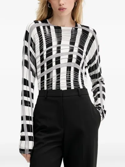 Desigual Mikado Striped Knitwear In Multi