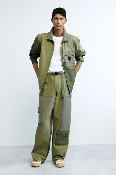 Desigual Military Long Pants In Green