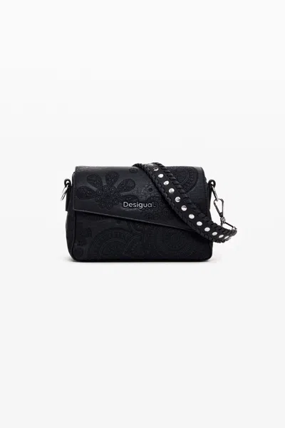 Desigual Mini Crossbody Bag In Black