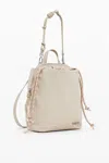 Desigual Mini Drawstring Backpack In White