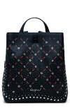 Desigual Mini Faux Leather Backpack In Black