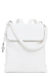 Desigual Mini Faux Leather Backpack In White
