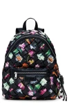 Desigual Mini Floral Woven Faux Leather Backpack