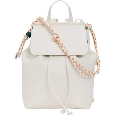 Desigual Mini Logo Embossed Convertible Backpack In Brown