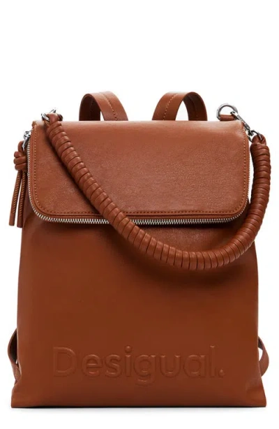 Desigual Mini Logo Faux Leather Backpack