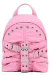 Desigual Mini Nylon Backpack In Pink
