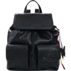 Desigual Mini Perforated Design Convertible Backpack In Black