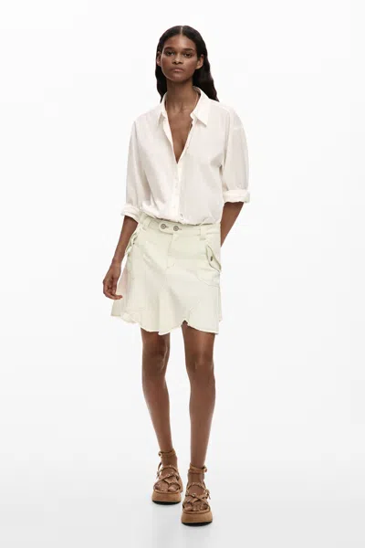 Desigual Mini Skirt In White