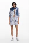 Desigual Minifalda Desgastes In Blue