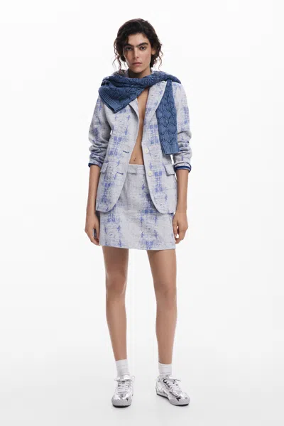 Desigual Minifalda Desgastes In Blue