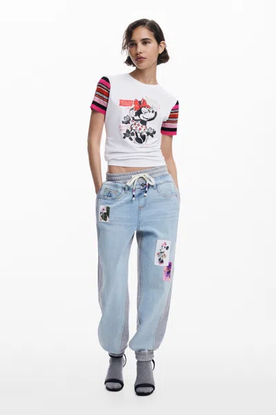 Desigual Minnie Mouse™ Denim Jogger In Blue