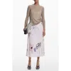 Desigual Mixed Media Long Sleeve Midi Dress In Multi
