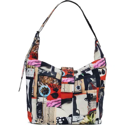 Desigual Mixed Print Shoulder Bag In Multi