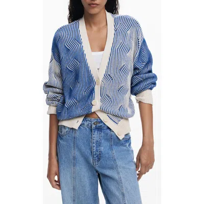 DESIGUAL DESIGUAL MIXED STRIPE CARDIGAN